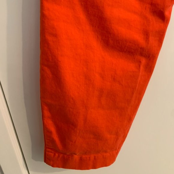 J CREW ANDIE ORANGE STRETCH CROPPED CHINOS SIZE 12 - Picture 4 of 5